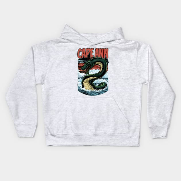 The Cape Ann Serpent Kids Hoodie by OldSchoolRetro